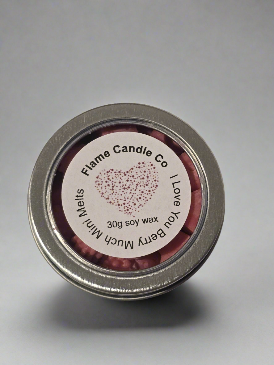 Berry/heart Bubblegum mini melts | Soy wax | 30g | Love you berry much