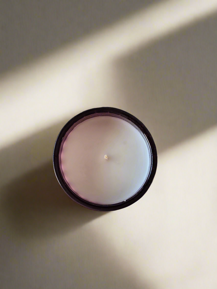 Midnight red geo soy candle | Black raspberry vanilla | 230g