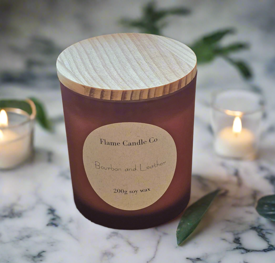 Bourbon & leather soy candle- 200g