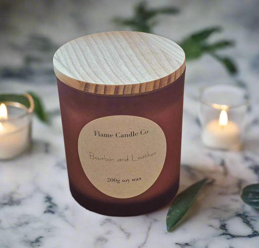Bourbon & leather soy candle- 200g