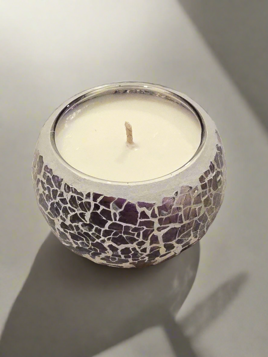 Watermelon Basil | Soy wax candle | 160g | Mosaic purple