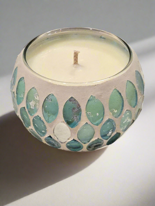 Watermelon Basil | Soy wax candle | 160g | Mosaic aqua
