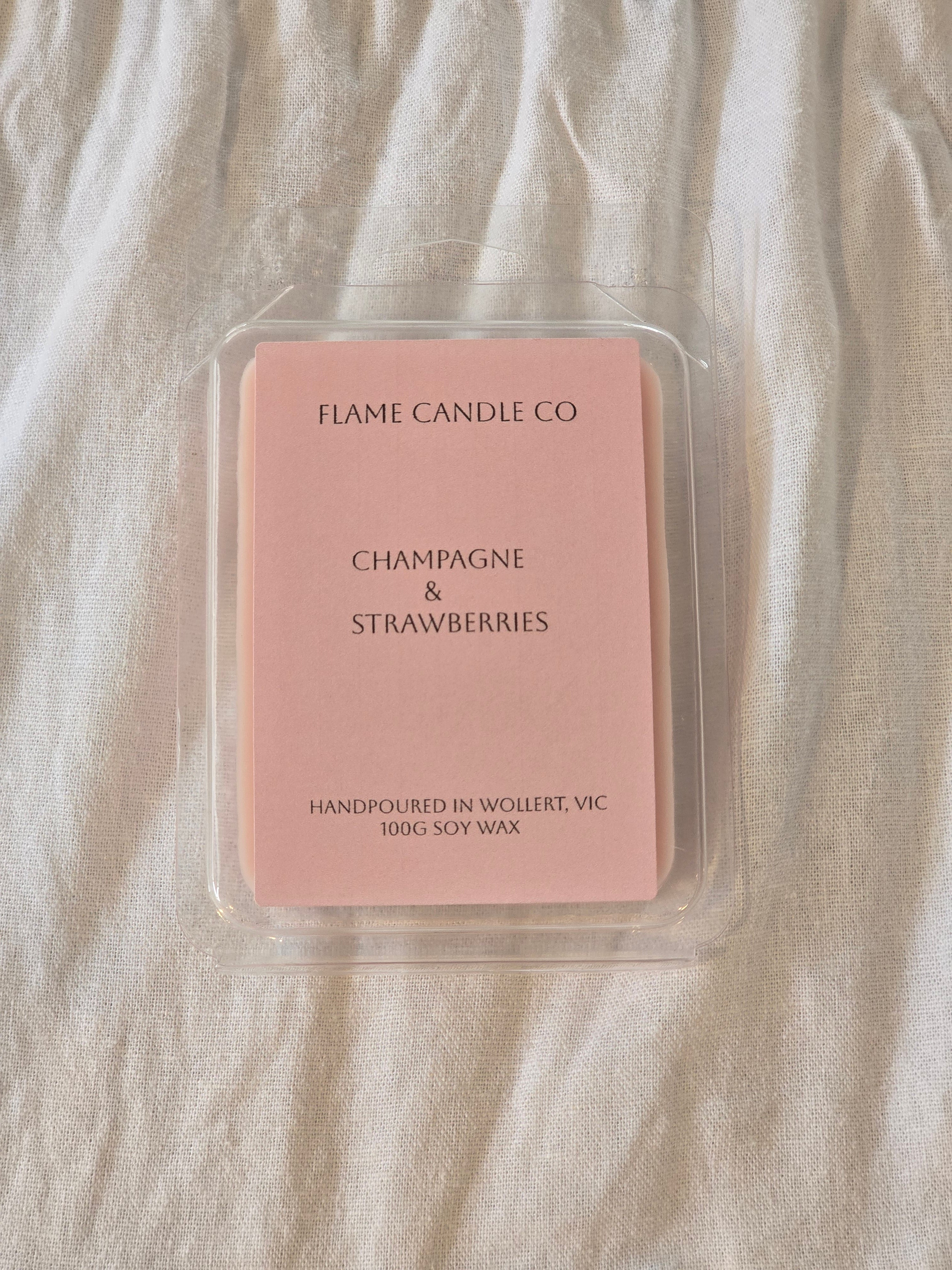 Champagne & Strawberries | Soy wax melts | 100g